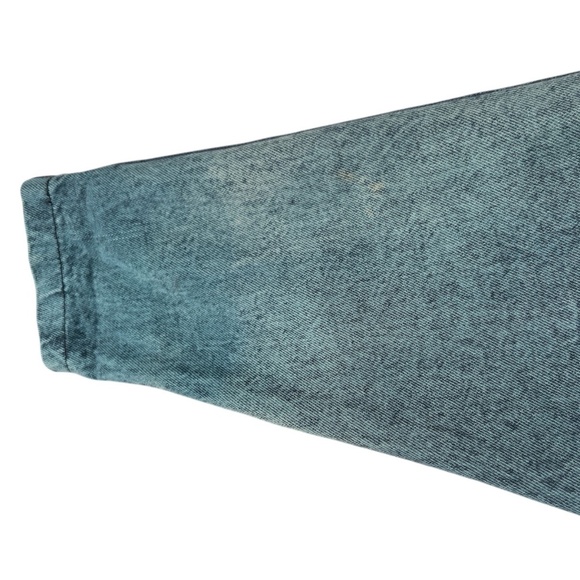 Vintage Sundance Denim Southwestern Concho Teal Aztec Print Acid Wash Coat USA L - Picture 6 of 16